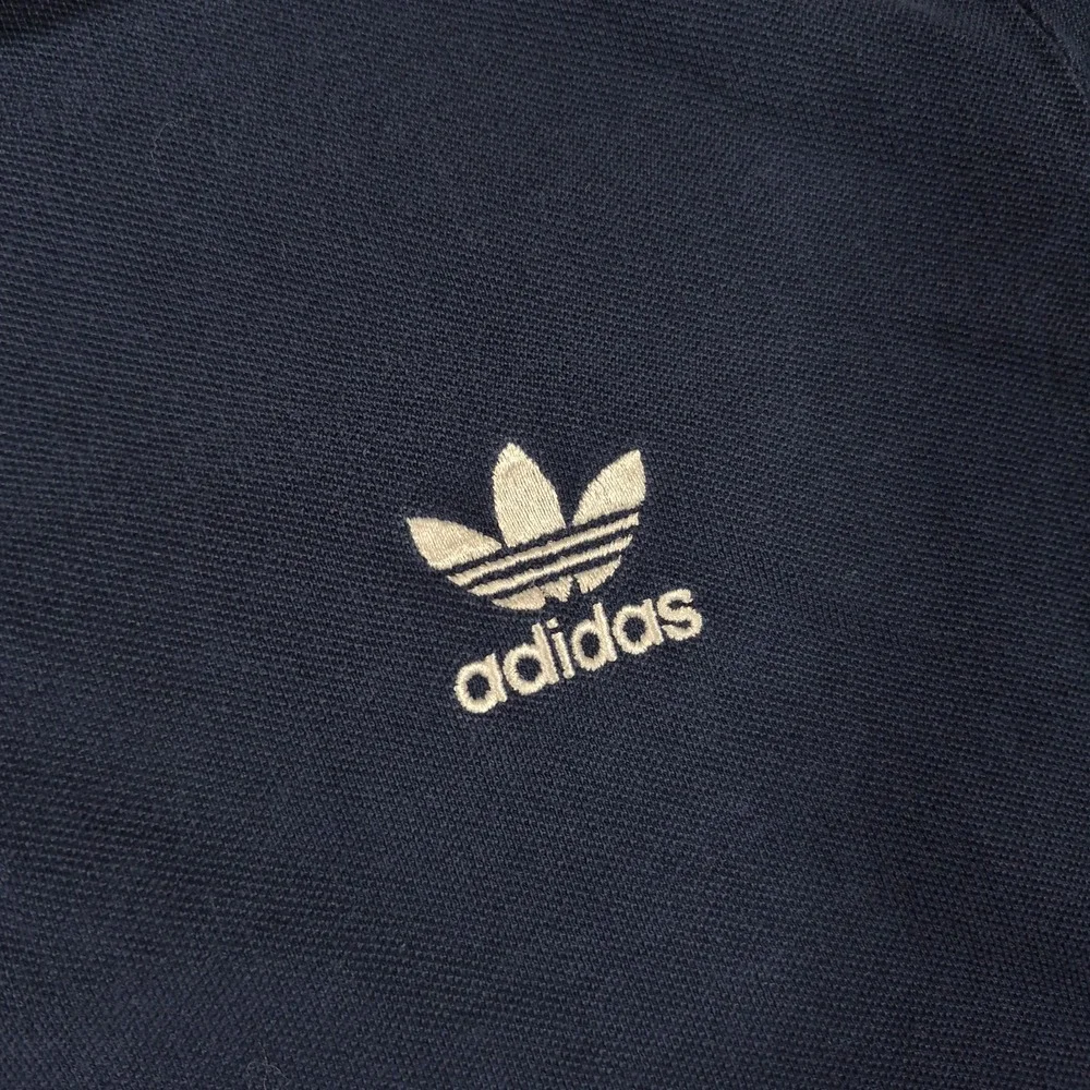 Adidas Originals Adicolor Classics Waffle Polo Shirt Mens Large Blue 3 Stripe